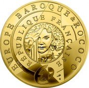 France 500 Euro (Baroque & Rococo Era) KM# 2549 EUROPE BAROQUE & ROCOCO 2018 REPUBLIQUE FRANÇAISE coin obverse