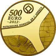 France 500 Euro Egyptian Heritage. Abu Simbel Temple 2012 (a) Proof KM# 1909 500 EURO 2012 PATRIMOINE MONDIAL DE L'UNESCO coin reverse France 500 Euro Egyptian Heritage. Abu Simbel Temple 2012 (a) Proof KM# 1909 500 EURO 2012 PATRIMOINE MONDIAL DE L'UNESCO coin reverse