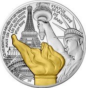 France 500 Euro Statue of Liberty Grenelle 2017  Proof KM# 2450 CE NE SONT NI LES ARMÉES NI LES TRÉSORS MAIS LES AMIS QUI ONT LE SOUTIENT D'UN ÉTAT STATUE DE LA LIBERTÉ DE PARIS RF coin obverse France 500 Euro Statue of Liberty Grenelle 2017  Proof KM# 2450 CE NE SONT NI LES ARMÉES NI LES TRÉSORS MAIS LES AMIS QUI ONT LE SOUTIENT D'UN ÉTAT STATUE DE LA LIBERTÉ DE PARIS RF coin obverse