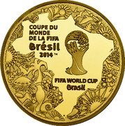 France 500 Euro World Cup in Brazil 2014 Proof KM# 2171 COUPE DU MONDE DE LA FIFA BRÉSIL 2014 TM FIFA WORLD CUP BRASIL coin reverse France 500 Euro World Cup in Brazil 2014 Proof KM# 2171 COUPE DU MONDE DE LA FIFA BRÉSIL 2014 TM FIFA WORLD CUP BRASIL coin reverse