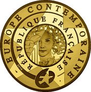 France 500 Euro Yves Saint Laurent 2016 Proof KM# 2358 RÉPUBLIQUE FRANÇAISE EUROPE CONTEMPORAINE coin obverse France 500 Euro Yves Saint Laurent 2016 Proof KM# 2358 RÉPUBLIQUE FRANÇAISE EUROPE CONTEMPORAINE coin obverse