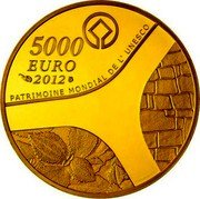 France 5000 Euro Egyptian Heritage. Abu Simbel Temple 2012 (a) Proof KM# 1910 5000 EURO 2012 PATRIMOINE MONDIAL DE L'UNESCO coin reverse France 5000 Euro Egyptian Heritage. Abu Simbel Temple 2012 (a) Proof KM# 1910 5000 EURO 2012 PATRIMOINE MONDIAL DE L'UNESCO coin reverse