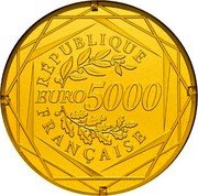 France 5000 Euro The Rooster 2014 KM# 2128 RÉPUBLIQUE EURO 5000 FRANÇAISE coin obverse France 5000 Euro The Rooster 2014 KM# 2128 RÉPUBLIQUE EURO 5000 FRANÇAISE coin obverse