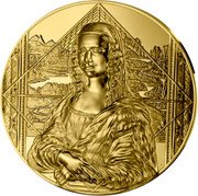 France 5000 Euro Leonardo da Vinci. Mona Lisa 2019  coin reverse France 5000 Euro Leonardo da Vinci. Mona Lisa 2019  coin reverse