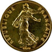 France 1/2 Franc KM# P499 Modern Republic Decimal Coinage REPUBLIQUE FRANÇAISE O.ROTY coin obverse