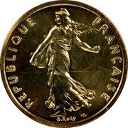 France 1/2 Franc The Sower 1978 KM# P607 REPUBLIQUE FRANÇAISE O.ROTY coin obverse