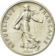 France 1/2 Franc (Piedfort) KM# P665 REPUBLIQUE FRANÇAISE O.ROTY coin obverse
