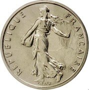 France 1/2 Franc (Piedfort) KM# P551 REPUBLIQUE FRANÇAISE O.ROTY coin obverse