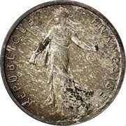 France 1/2 Franc (Piedfort) KM# P552 REPUBLIQUE FRANÇAISE O.ROTY coin obverse