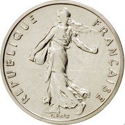 France 1/2 Franc (Piedfort) KM# P525 REPUBLIQUE FRANÇAISE O.ROTY coin obverse