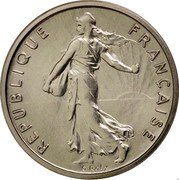 France 1/2 Franc (Piedfort) KM# P449 REPUBLIQUE FRANÇAISE O.ROTY coin obverse