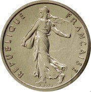 France 1/2 Franc (Piedfort) KM# P424 REPUBLIQUE FRANÇAISE O.ROTY coin obverse