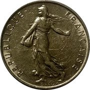 France 1/2 Franc (Piedfort -O. Roty) REPUBLIQUE FRANÇAISE O.ROTY coin obverse France 1/2 Franc (Piedfort -O. Roty) REPUBLIQUE FRANÇAISE O.ROTY coin obverse