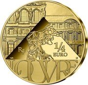 France 1/4 Euro (Coronation of Napoleon) KM# 2938 RF 1/4 EURO LOUVRE coin obverse France 1/4 Euro (Coronation of Napoleon) KM# 2938 RF 1/4 EURO LOUVRE coin obverse