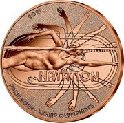 France 1/4 Euro Olympic Games in Paris. Swimming 2021  KM# 2942 2021 PARIS 2024 - XXXIIIE OLYMPIADES NATATION coin reverse France 1/4 Euro Olympic Games in Paris. Swimming 2021  KM# 2942 2021 PARIS 2024 - XXXIIIE OLYMPIADES NATATION coin reverse