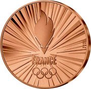 France 1/4 Euro (The Team of France) KM# 2943 FRANCE 2021 coin reverse