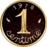 France 1 Centime Grain Sprig 1978 KM# P595 1 CENTIME 1 9 7 8 coin reverse France 1 Centime Grain Sprig 1978 KM# P595 1 CENTIME 1 9 7 8 coin reverse