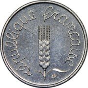 France 1 Centime Grain Sprig Essai Piedfort 1961 KM# PE333 RÉPUBLIQUE FRANÇAISE coin obverse France 1 Centime Grain Sprig Essai Piedfort 1961 KM# PE333 RÉPUBLIQUE FRANÇAISE coin obverse
