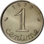 France 1 Centime (Piedfort) KM# P437 1 CENTIME 1 9 7 2 coin obverse France 1 Centime (Piedfort) KM# P437 1 CENTIME 1 9 7 2 coin obverse