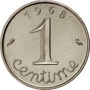 France 1 Centime (Piedfort) KM# P386 1 CENTIME 1 9 6 8 coin obverse France 1 Centime (Piedfort) KM# P386 1 CENTIME 1 9 6 8 coin obverse