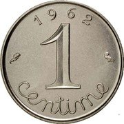 France 1 Centime (Piedfort) KM# P341 1 CENTIME 1 9 6 2 coin obverse France 1 Centime (Piedfort) KM# P341 1 CENTIME 1 9 6 2 coin obverse