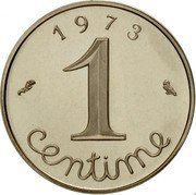 France 1 Centime (Piedfort) KM# P462 1 CENTIME 1 9 7 3 coin obverse France 1 Centime (Piedfort) KM# P462 1 CENTIME 1 9 7 3 coin obverse