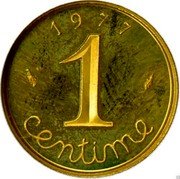 France 1 Centime (Piedfort) KM# P568 1 CENTIME 1 9 7 7 coin obverse France 1 Centime (Piedfort) KM# P568 1 CENTIME 1 9 7 7 coin obverse