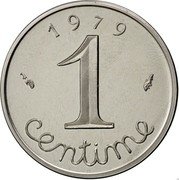 France 1 Centime (Piedfort) KM# P623 1 CENTIME 1 9 7 9 coin obverse