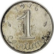 France 1 Centime (Piedfort) KM# P540 1 CENTIME 1 9 7 6 coin obverse