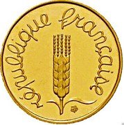 France 1 Centime (Piedfort) KM# P414 RÉPUBLIQUE FRANÇAISE coin reverse France 1 Centime (Piedfort) KM# P414 RÉPUBLIQUE FRANÇAISE coin reverse