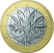 France 1 Euro Tree of Life 2022  In Set BU LIBERTÉ ÉGALITÉ FRATERNITÉ 2022 RF J. JIMENEZ coin obverse France 1 Euro Tree of Life 2022  In Set BU LIBERTÉ ÉGALITÉ FRATERNITÉ 2022 RF J. JIMENEZ coin obverse