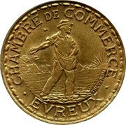 France 1 Franc (Chamber of Commerce. Commune of Evreux) THEVENON CHAMBRE DE COMMERCE EVREUX coin obverse