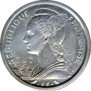 France 1 Franc KM# 6 Reunion REPUBLIQUE FRANÇAISE L.BAZOR GB 1948 coin obverse France 1 Franc KM# 6 Reunion REPUBLIQUE FRANÇAISE L.BAZOR GB 1948 coin obverse