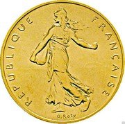 France 1 Franc (O. Roty - Piedfort) KM# P454 REPUBLIQUE FRANÇAISE O. ROTY coin obverse