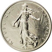 France 1 Franc (O. Roty - Piedfort) KM# P609 REPUBLIQUE FRANÇAISE O. ROTY coin obverse