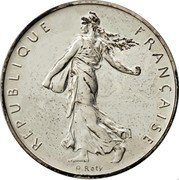 France 1 Franc (O. Roty - Piedfort) KM# P555 REPUBLIQUE FRANÇAISE O. ROTY coin obverse
