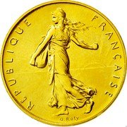 France 1 Franc (O. Roty - Piedfort) KM# P502 REPUBLIQUE FRANÇAISE O. ROTY coin reverse France 1 Franc (O. Roty - Piedfort) KM# P502 REPUBLIQUE FRANÇAISE O. ROTY coin reverse