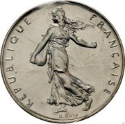 France 1 Franc (O. Roty - Piedfort) KM# P476 O. ROTY REPUBLIQUE FRANÇAISE coin reverse