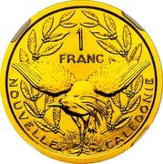 France 1 Franc Piedfort 1979Â KM# P4b 1 FRANC NOUVELLE CALEDONIE coin reverse France 1 Franc Piedfort 1979Â KM# P4b 1 FRANC NOUVELLE CALEDONIE coin reverse