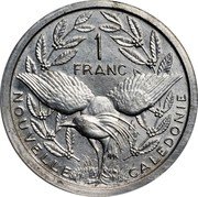 France 1 Franc Piedfort with Essai 1952  KM# PE2 1 FRANC NOUVELLE CALEDONIE coin reverse