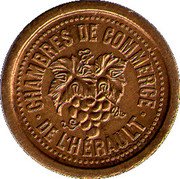 France 10 Centimes (Bunch of Grapes. Department of Herault. Pattern) CHAMBRES DE COMMERCE DE L'HÉRAULT coin obverse France 10 Centimes (Bunch of Grapes. Department of Herault. Pattern) CHAMBRES DE COMMERCE DE L'HÉRAULT coin obverse