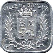 France 10 Centimes (Commune of Bayeux) VILLE DE BAYEUX B X coin obverse France 10 Centimes (Commune of Bayeux) VILLE DE BAYEUX B X coin obverse