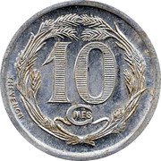France 10 Centimes Commune of Chatellerault 1922  10 CMES THEVENON coin reverse France 10 Centimes Commune of Chatellerault 1922  10 CMES THEVENON coin reverse