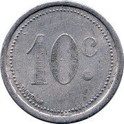France 10 Centimes (Commune of Elbeuf) 10C THEVENON coin reverse France 10 Centimes (Commune of Elbeuf) 10C THEVENON coin reverse