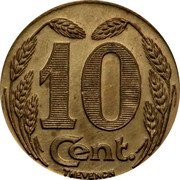 France 10 Centimes Commune of Evreux. Pattern 1921  PATTERN 10 CENT. THEVENON coin reverse France 10 Centimes Commune of Evreux. Pattern 1921  PATTERN 10 CENT. THEVENON coin reverse