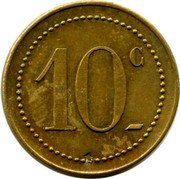 France 10 Centimes (Commune of Perpignan. Mess) 10 C coin reverse France 10 Centimes (Commune of Perpignan. Mess) 10 C coin reverse