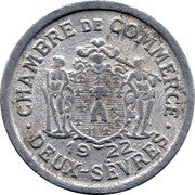 France 10 Centimes (Department of Deux-Sevres) CHAMBRE DE COMMERCE 19 22 DEUX-SÈVRES coin obverse France 10 Centimes (Department of Deux-Sevres) CHAMBRE DE COMMERCE 19 22 DEUX-SÈVRES coin obverse