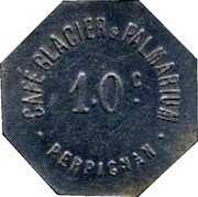 France 10 Centimes (Ice Cream & Palmarium Cafe. Commune of Perpignan) 10 C COOPÉRATIVE MILITAIRE PERPIGNAN coin obverse France 10 Centimes (Ice Cream & Palmarium Cafe. Commune of Perpignan) 10 C COOPÉRATIVE MILITAIRE PERPIGNAN coin obverse