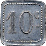 France 10 Centimes (Military Cooperative. Commune of Perpignan) 10 C coin reverse France 10 Centimes (Military Cooperative. Commune of Perpignan) 10 C coin reverse