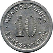France 10 Centimes (Pharmacy of Doctor Ferret. Albi) 10 C REMBOURSABLE À PRÉSENTATION coin reverse France 10 Centimes (Pharmacy of Doctor Ferret. Albi) 10 C REMBOURSABLE À PRÉSENTATION coin reverse